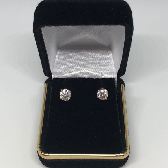 1 CT Diamond 14k stud earring Si clarity H color - Picture 7 of 8